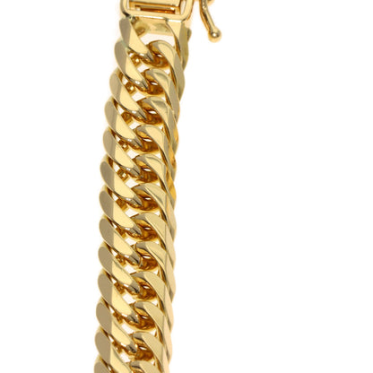 Curb chain Kihei 6-sided W Bracelet K18 Yellow Gold 20.4g　mens