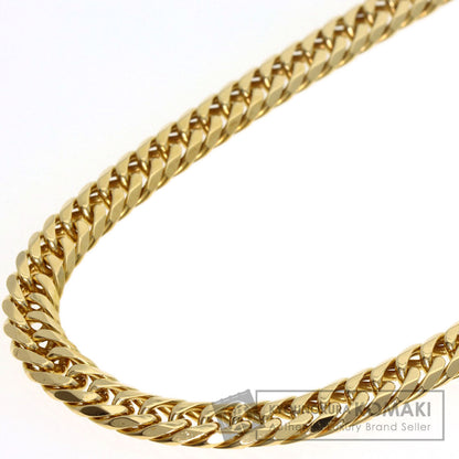 Curb chain Kihei 6-sided W Necklace K18 Yellow Gold 29.2g　mens