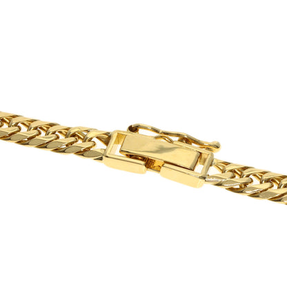 Curb chain Kihei 6-sided W Necklace K18 Yellow Gold 29.2g　mens