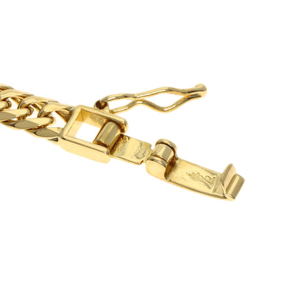 Curb chain Kihei 6-sided W Necklace K18 Yellow Gold 29.2g　mens