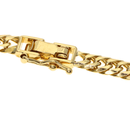 Curb chain Kihei 6-sided W Necklace K18 Yellow Gold 29.2g　mens