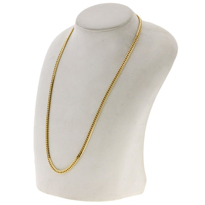 Curb chain Kihei W6 side Necklace K18 Yellow Gold 30.3g　Ladies