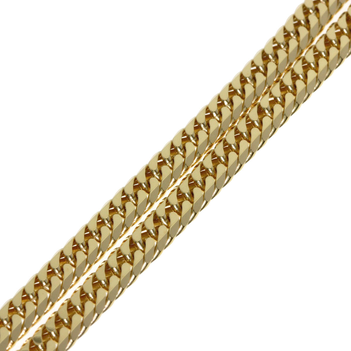 Curb chain Kihei W6 side Necklace K18 Yellow Gold 30.2g　Ladies