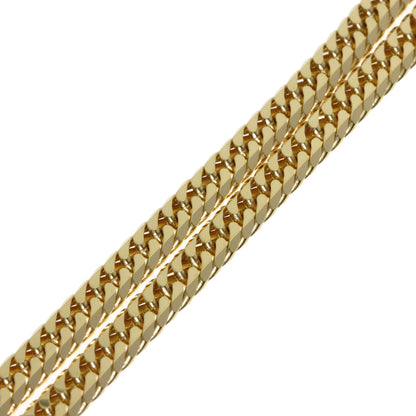 Curb chain Kihei W6 side Necklace K18 Yellow Gold 30.2g　Ladies