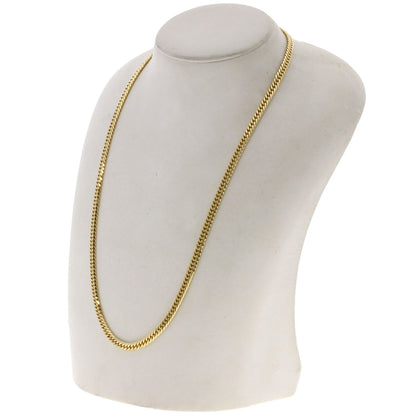 Curb chain Kihei W6 side Necklace K18 Yellow Gold 30.2g　Ladies