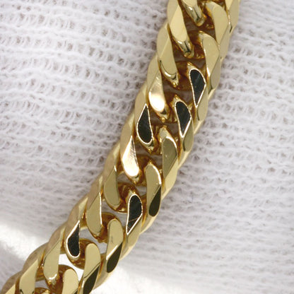 Curb chain Kihei W6 side Necklace K18 Yellow Gold 30.2g　Ladies
