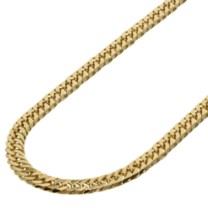 Curb chain Kihei W6 side Necklace K18 Yellow Gold 30.5g　Ladies
