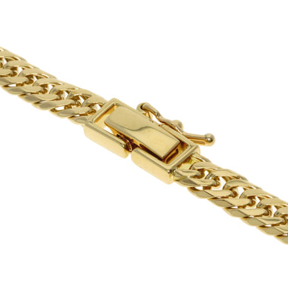 Curb chain Kihei W6 side Necklace K18 Yellow Gold 30.5g　Ladies