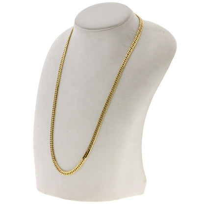 Curb chain Kihei W6 side Necklace K18 Yellow Gold 30.5g　Ladies