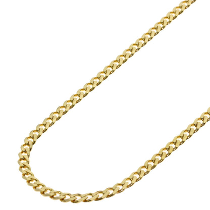Curb chain Kihei 6 sides Necklace K18 Yellow Gold 15.4g　Ladies