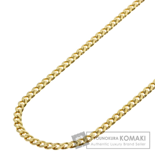 Curb chain Kihei 6 sides Necklace K18 Yellow Gold 15.4g　Ladies