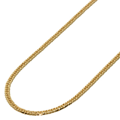 Curb chain Kihei W6 side Necklace K18 Yellow Gold 9.2g　Ladies