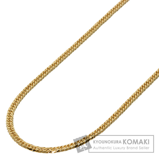 Curb chain Kihei W6 side Necklace K18 Yellow Gold 9.2g　Ladies