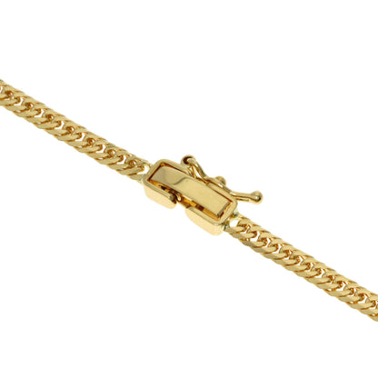 Curb chain Kihei W6 side Necklace K18 Yellow Gold 9.2g　Ladies