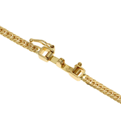 Curb chain Kihei W6 side Necklace K18 Yellow Gold 9.2g　Ladies