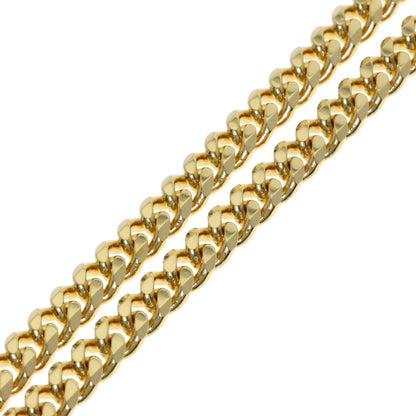 Curb chain Kihei 2 rows 8 sides Bracelet K18 Yellow Gold 17.9g　mens