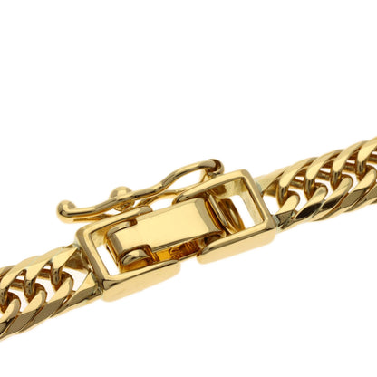 Curb chain Kihei 8-sided W Necklace K18 Yellow Gold 19.9g　Ladies