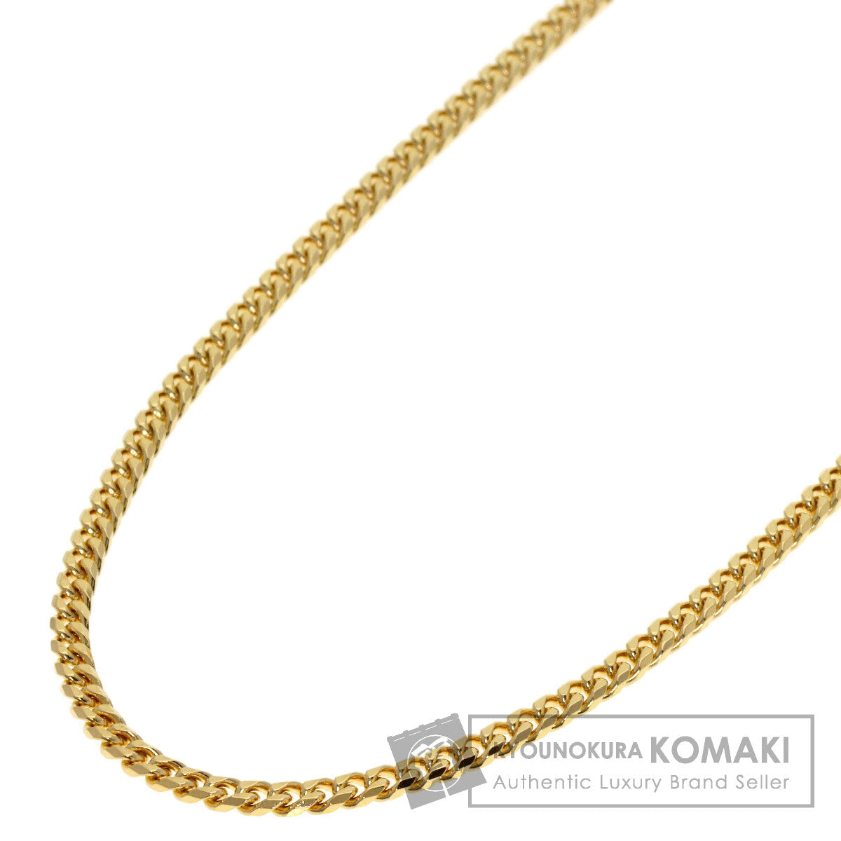 Curb chain Kihei 8 sides Necklace K18 Yellow Gold 15.1g　mens