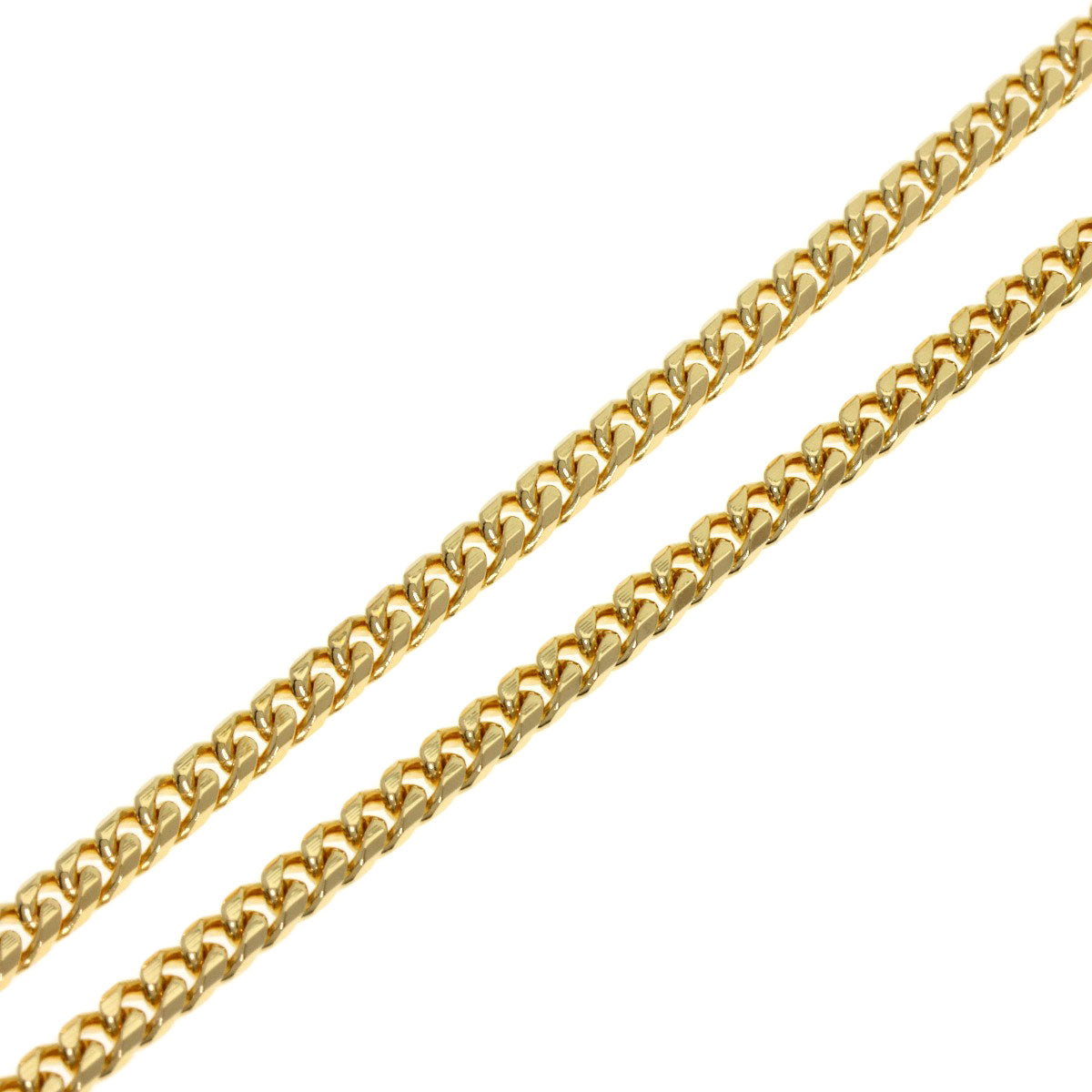 Curb chain Kihei 8 sides Necklace K18 Yellow Gold 15.1g　mens