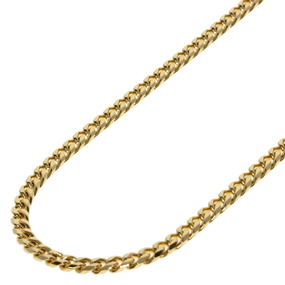 Curb chain Kihei 8 sides Necklace K18 Yellow Gold 29.9g　Ladies