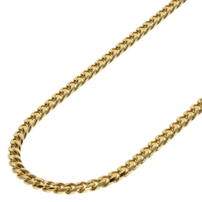Curb chain Kihei 8 sides Necklace K18 Yellow Gold 29.9g　Ladies