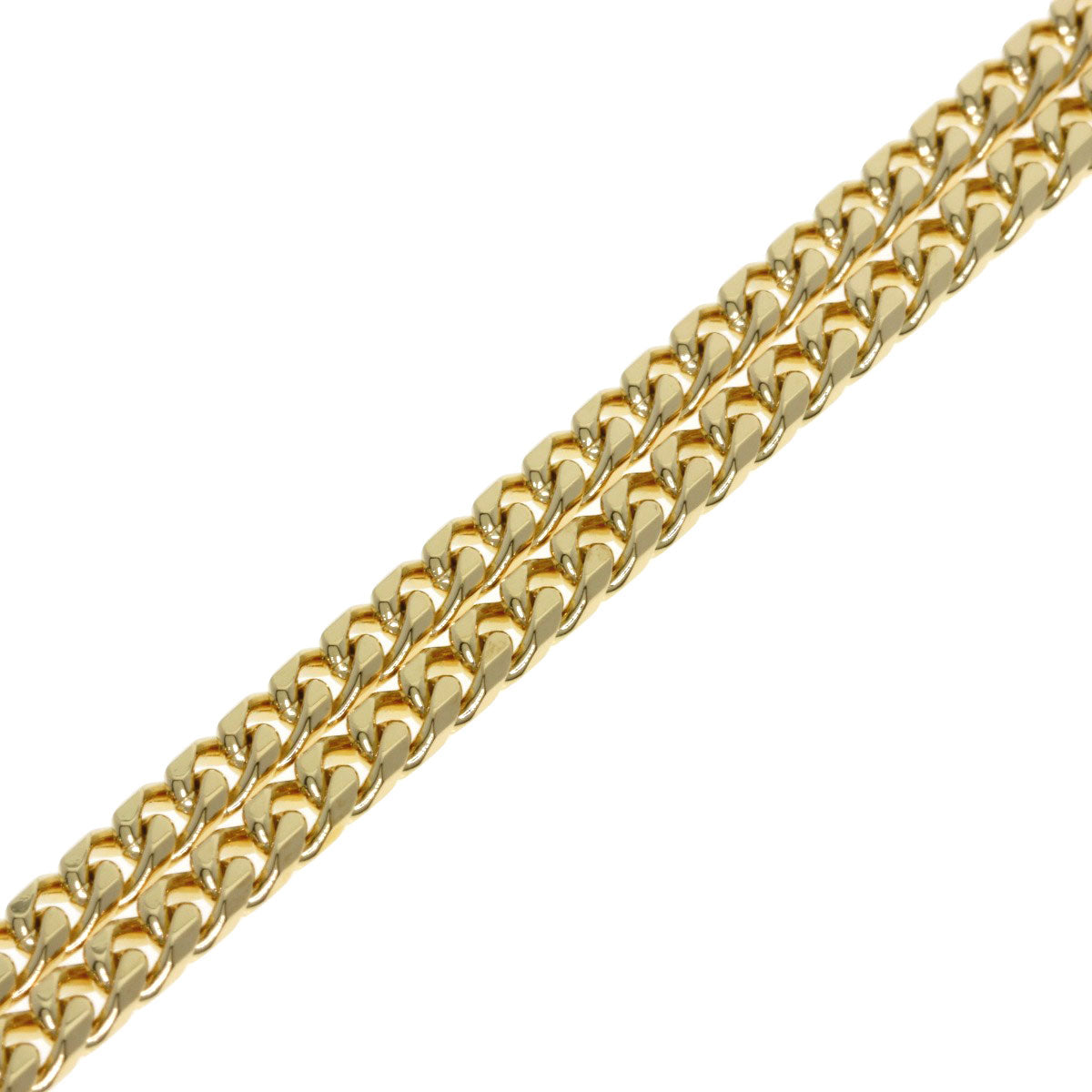 Curb chain Kihei 8 sides Necklace K18 Yellow Gold 29.9g　Ladies