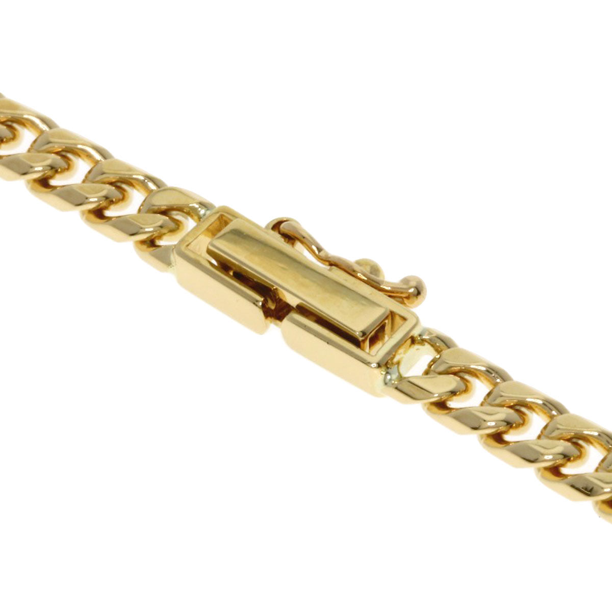 Curb chain Kihei 8 sides Necklace K18 Yellow Gold 29.9g　Ladies