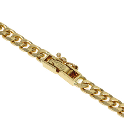 Curb chain Kihei 8 sides Necklace K18 Yellow Gold 29.9g　Ladies