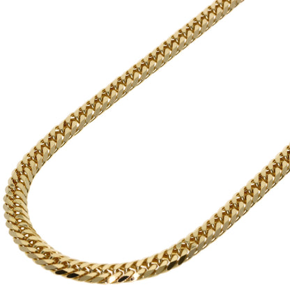 Curb chain Kihei W6 side Necklace K18 Yellow Gold 20.2g　Ladies