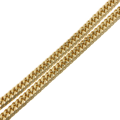 Curb chain Kihei W6 side Necklace K18 Yellow Gold 20.2g　Ladies