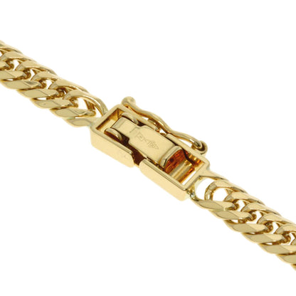 Curb chain Kihei W6 side Necklace K18 Yellow Gold 20.2g　Ladies