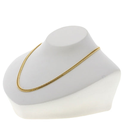 Curb chain Kihei W6 side Necklace K18 Yellow Gold 20.2g　Ladies