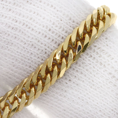 Curb chain Kihei W6 side Necklace K18 Yellow Gold 20.2g　Ladies