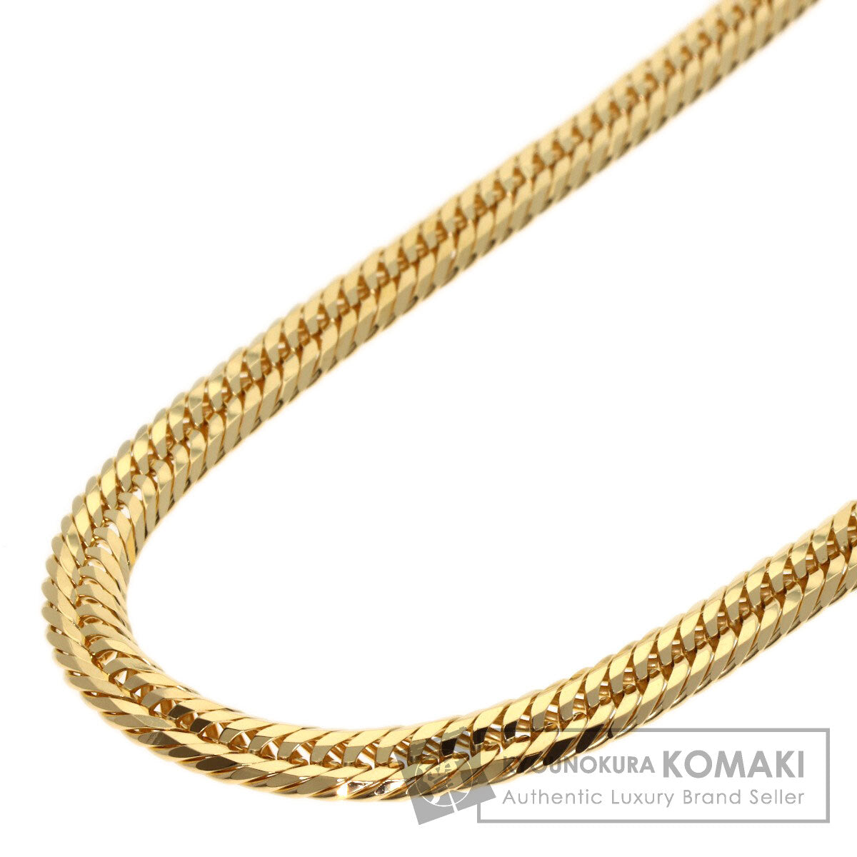 Curb Chain Kihei 12-sided Triple Necklace K18 Yellow Gold 30.6g　mens