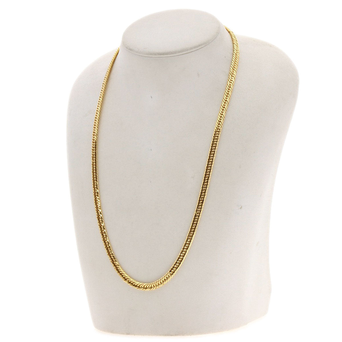 Curb Chain Kihei 12-sided Triple Necklace K18 Yellow Gold 30.6g　mens