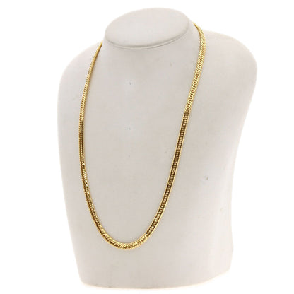 Curb Chain Kihei 12-sided Triple Necklace K18 Yellow Gold 30.6g　mens