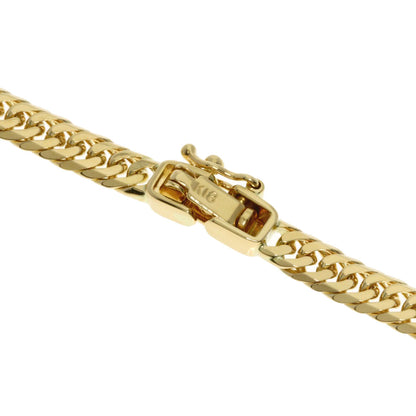 Curb chain Kihei W6 side Necklace K18 Yellow Gold 20.2g　Ladies