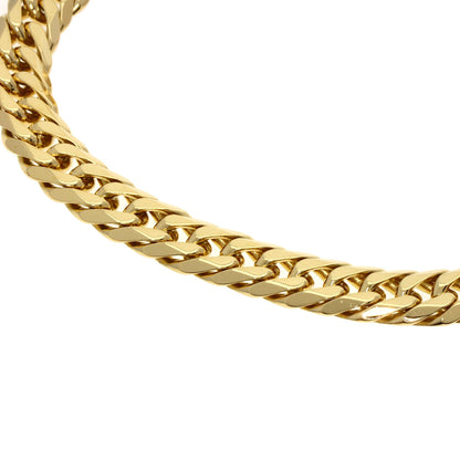 Curb chain Kihei 6 sides Bracelet K18 Yellow Gold 28.4g　mens