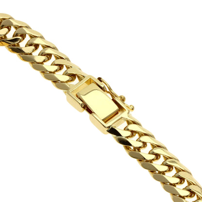 Curb chain Kihei 6 sides Bracelet K18 Yellow Gold 28.4g　mens