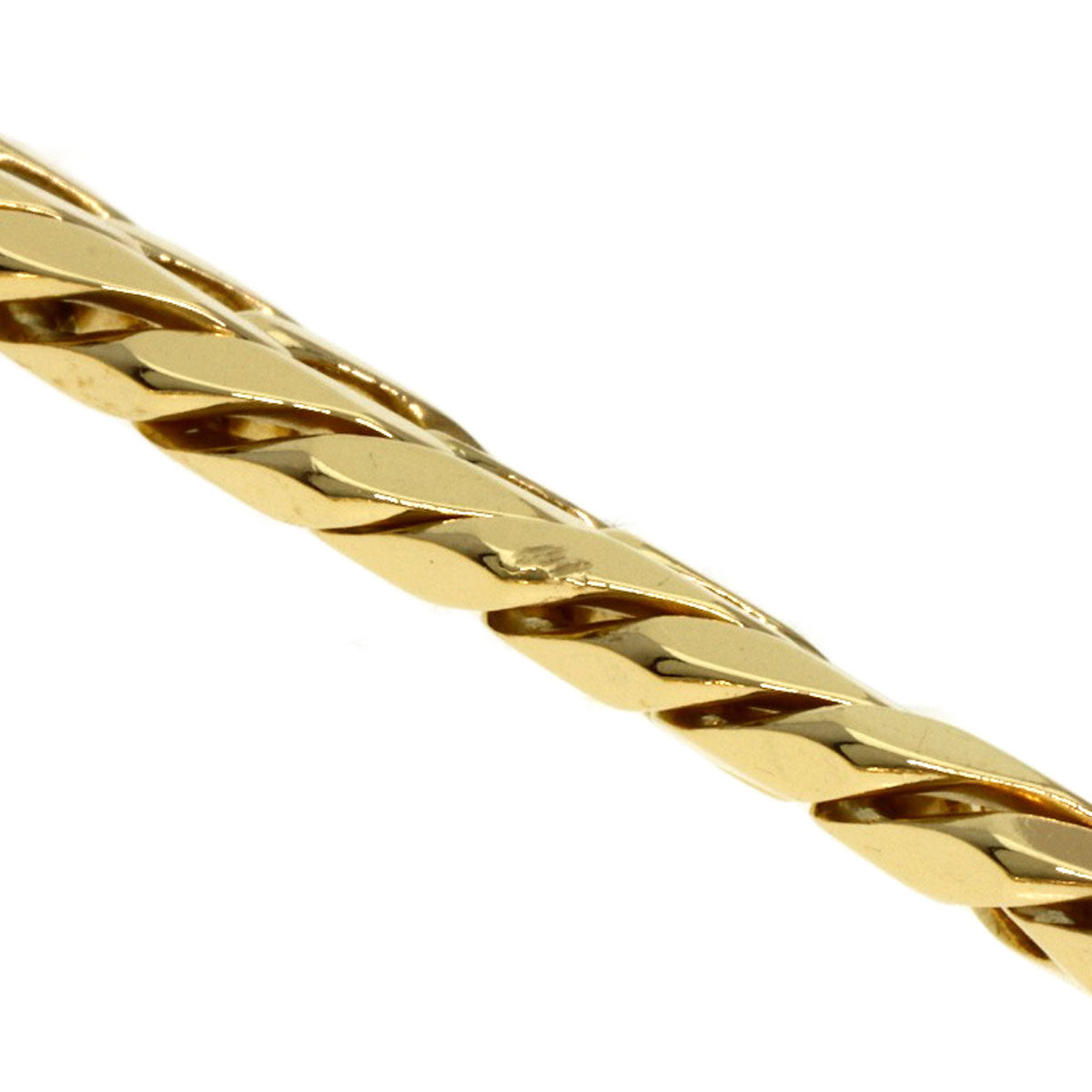 Curb chain Kihei 6 sides Bracelet K18 Yellow Gold 28.4g　mens