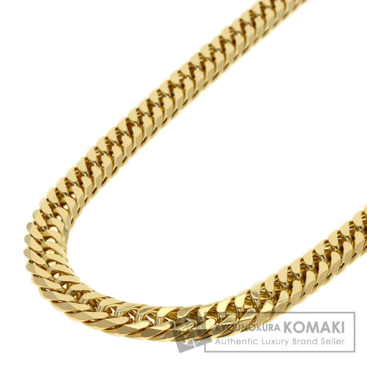 Curb chain Kihei 6-sided double Necklace K18 Yellow Gold 110.9g　mens