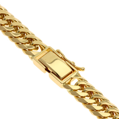 Curb chain Kihei 6-sided double Necklace K18 Yellow Gold 110.9g　mens