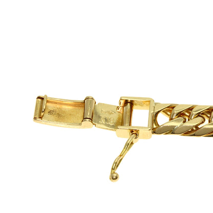Curb chain Kihei 6-sided double Necklace K18 Yellow Gold 100g　mens