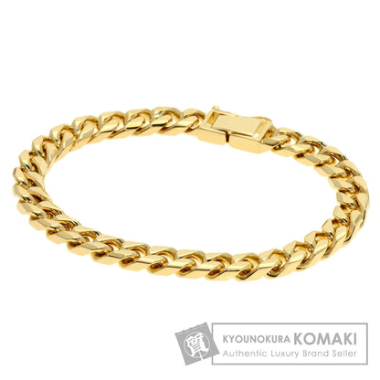 Curb chain Kihei 8 sides Bracelet K18 Yellow Gold 48.8g　mens