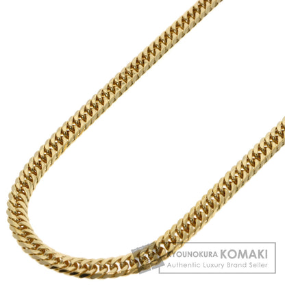 Curb chain Kihei W6 side Necklace K18 Yellow Gold 29.7g　Ladies