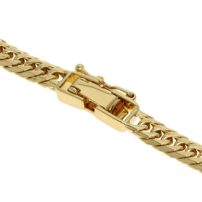 Curb chain Kihei W6 side Necklace K18 Yellow Gold 29.7g　Ladies