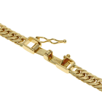 Curb chain Kihei W6 side Necklace K18 Yellow Gold 29.7g　Ladies
