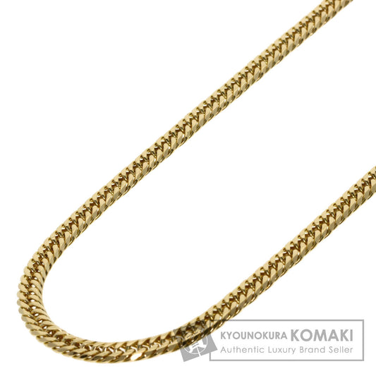 Curb chain Kihei W6 side Necklace K18 Yellow Gold 30.1g　Ladies