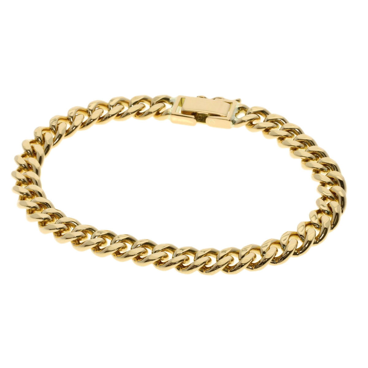 Curb chain Kihei Bracelet K18 Yellow Gold 33.6g　mens