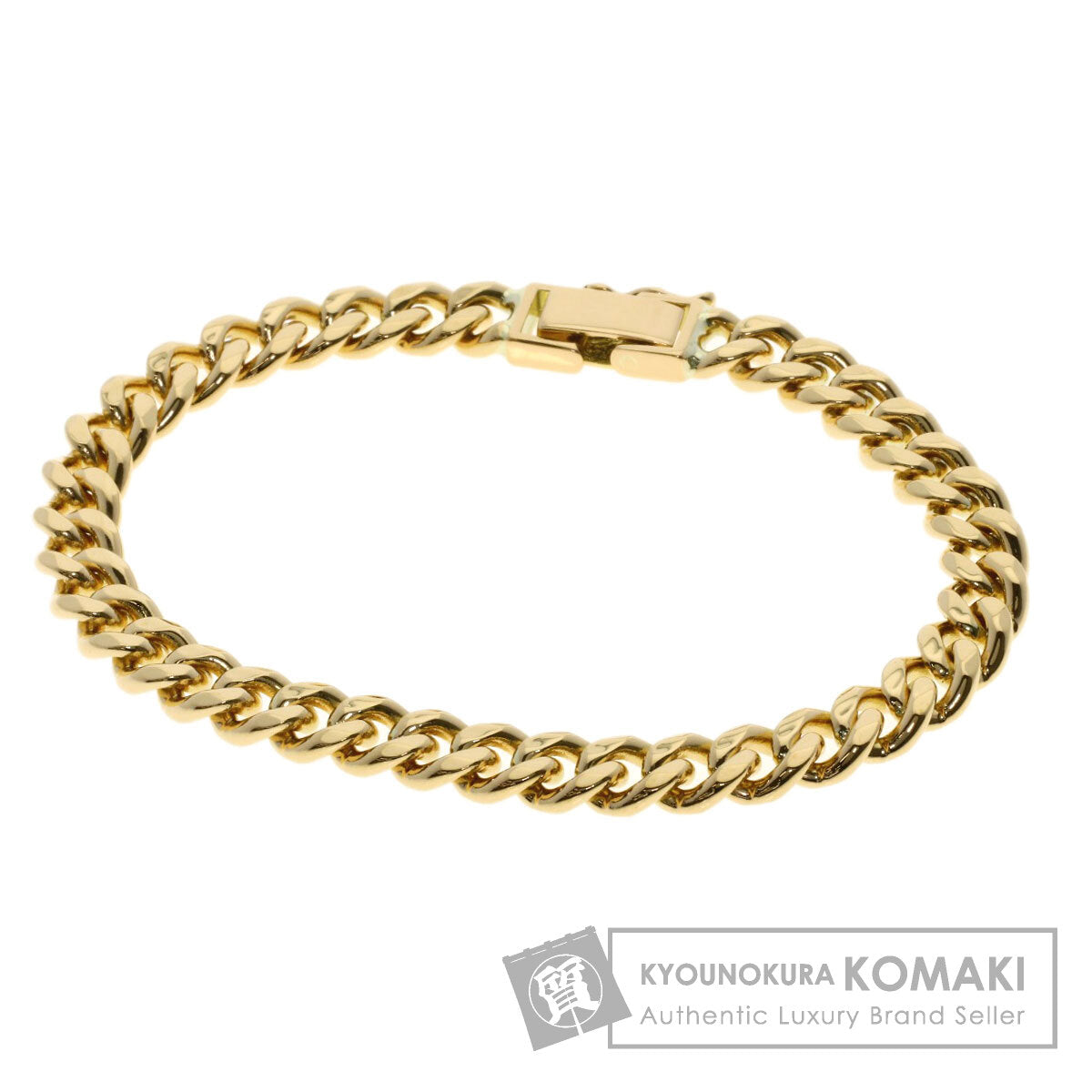Curb chain Kihei Bracelet K18 Yellow Gold 33.6g　mens